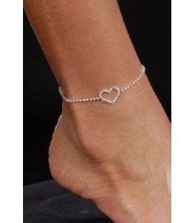 Heart ankle necklace