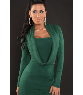 Green 2in1 knit dress