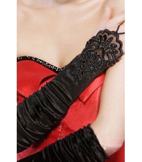 Black party gloves