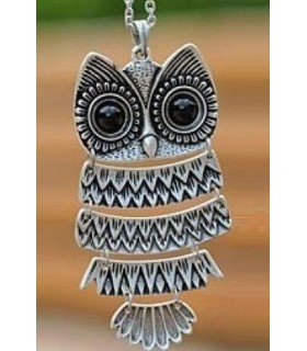 Silver Owl Necklace