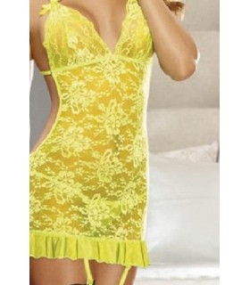 Yellow Lace Babydoll