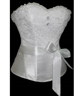 Diamond White Lace Corset