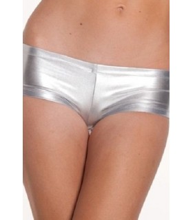 Silver PVC hotpants