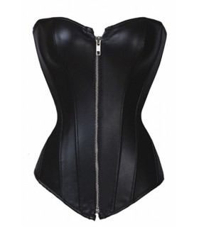 Black wetlook corset (2XL-6XL)