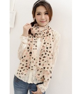 Light heart-colored scarf