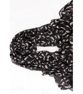 Black print scarf