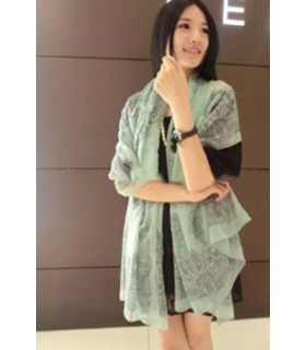 Mint print scarf