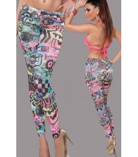 Värikkäät printtileggingsit