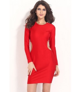 Hilarie red mini dress
