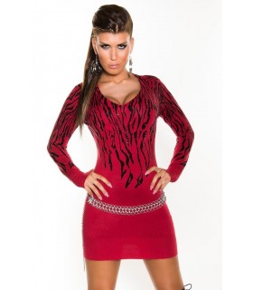 Koucla zebra pattern knit dress