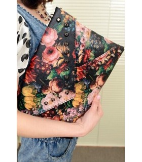Flower strapless handbag