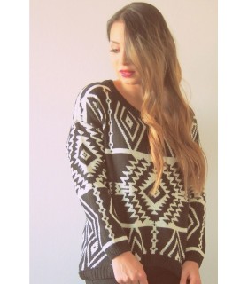 Geo black sweater