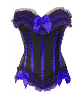 Blue and Black Corset