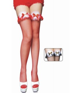 Xmas red mesh socks