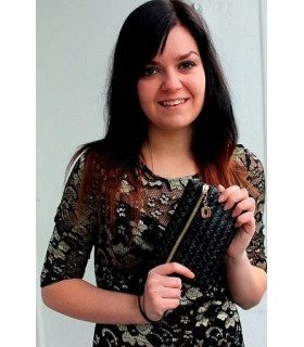 Black gold-orned little bag