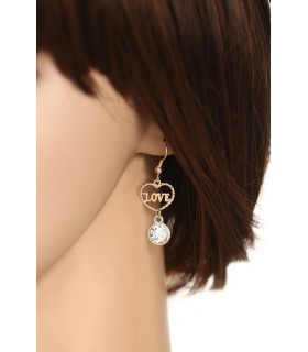 LOVE gold heart earrings