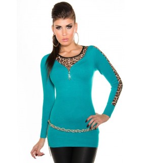 Koucla sapphire leo decorated knit
