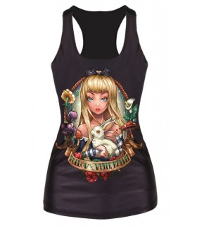 Alice in Wonderland Print Top