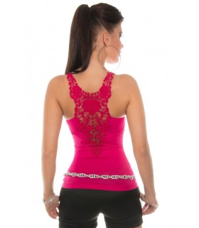 Koucla pink decorative embroidered top