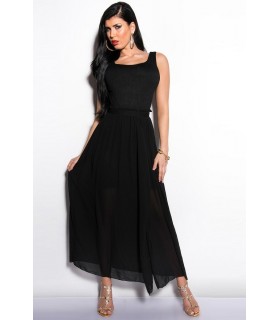 Koucla black chiffon mma dress