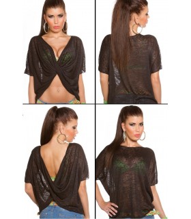 Koucla black 2-way loose shirt