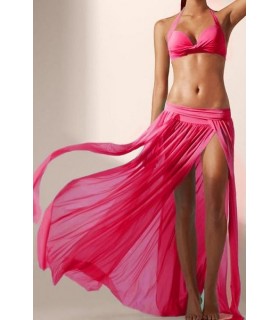 Pink beachmaking skirt