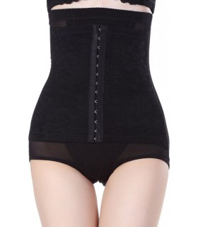 Black form-shaping high-waisted briefs with hakas