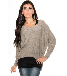 Koucla cappuccino loose knit + top