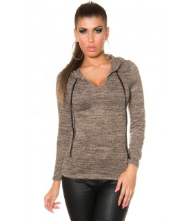 Koucla cappuccino v-knitting pair