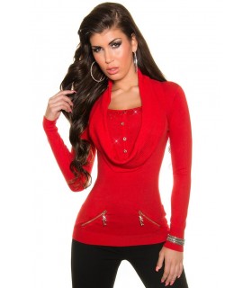 Koucla 2in1 strassineule with zippers and buttons