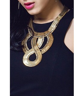 Gold statement necklace