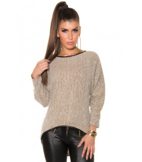 Koucla cappuccino high low sweater