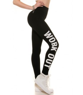 Black WORK OUT workout tights