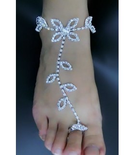 Leaf ankle and toe jewellery combo