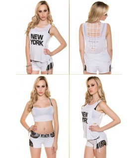 Koucla White NEW YORK 2in1 Top