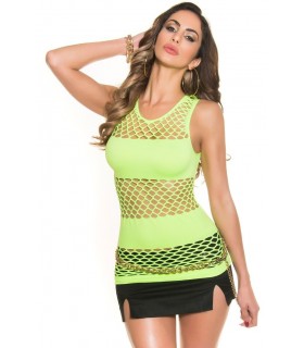 Koucla neon green mesh top