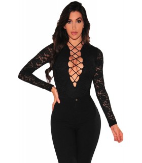 Black nodded lacebody