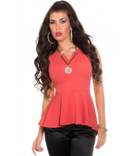 Koucla koralli peplum-toppi korulla