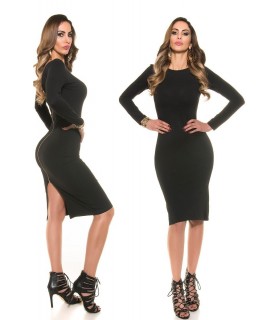 Koucla long-sleeved mid-dress with zipper