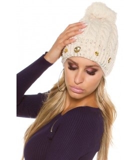 Koucla beige tupsupipo with rhine and beads