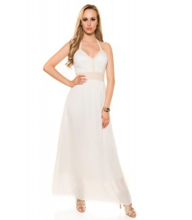 Koucla white long party dress
