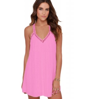 Pink loose summer dress