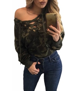 Army-pattern nodded shirt