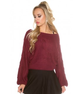 Koucla burgundy loose sweater
