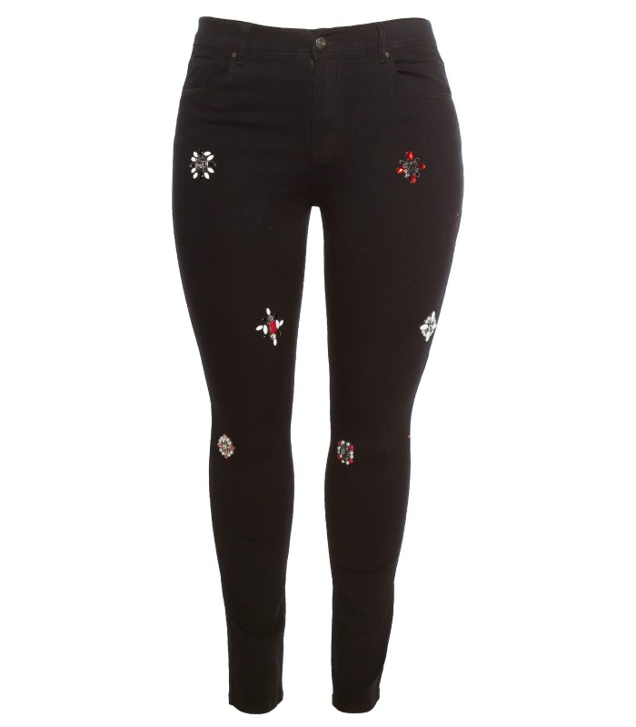Curvy Girls Size mustat koristellut farkut – kuva 3