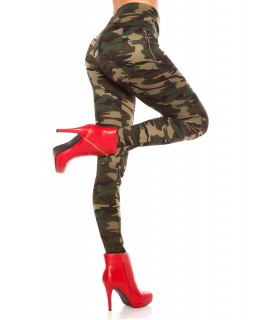 Koucla khaks army pattern treggings with zippers