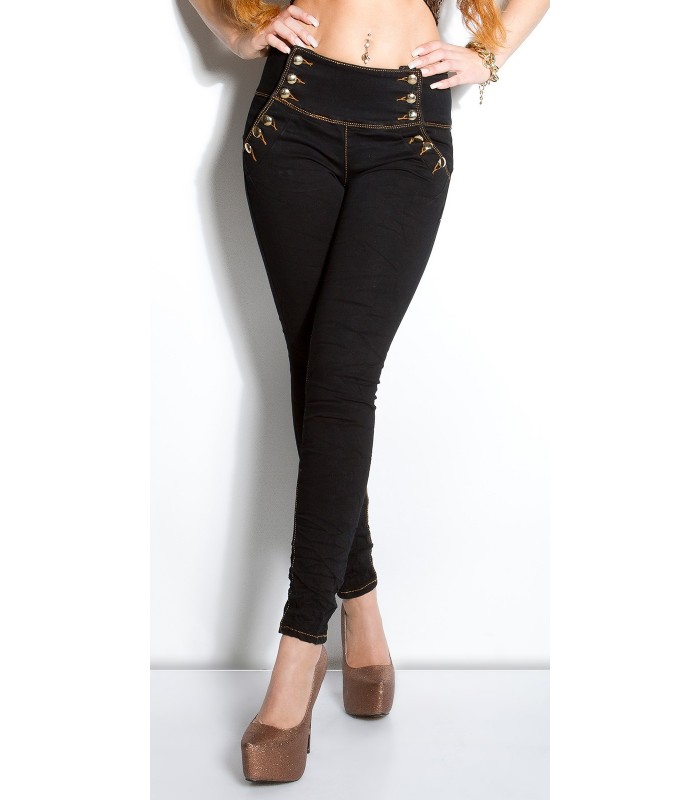 Koucla jeans med knappar