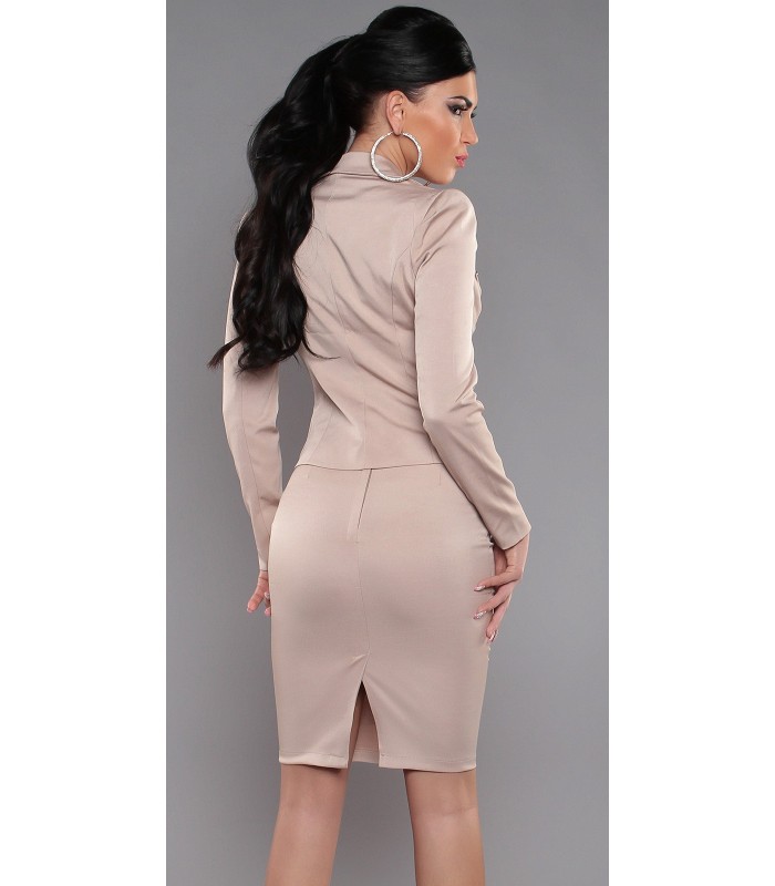 Koucla beige niittikoristeinen bleiseri – kuva 2