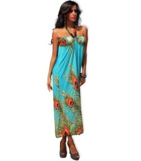 Maya turquoise maxikko (plus size)