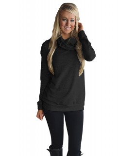 Black button-down and zip-up sweatshirt